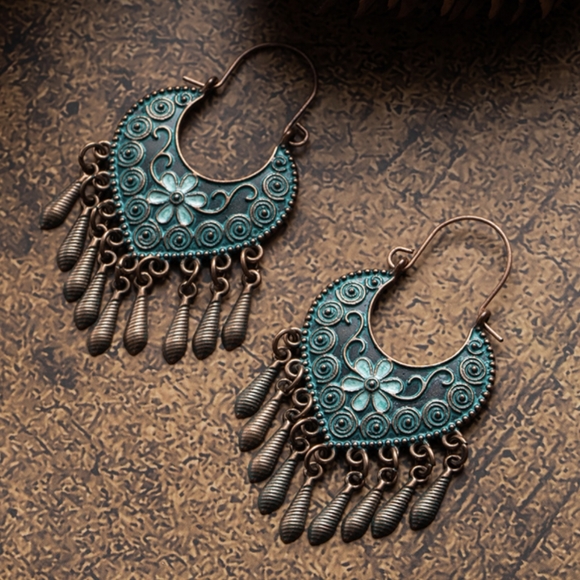 Bohemian Festival Ethnic Retro Dangle Earrings - Picture 4 of 9